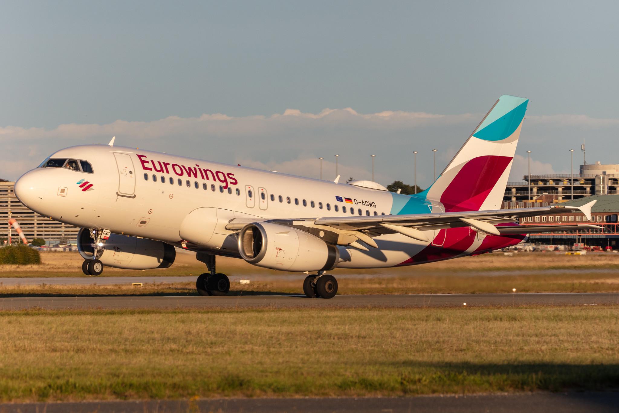 Hamburg Airport: Eurowings (EW / EWG) |  Airbus A319-132 A319 | D-AGWG | MSN 3193