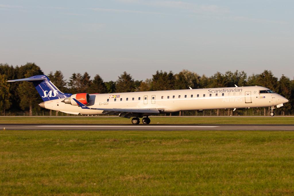 Hamburg Airport: SAS (SK / SAS) | Operator: Cityjet |  Mitsubishi CRJ-900LR CRJ9 | EI-GEF | MSN 15244