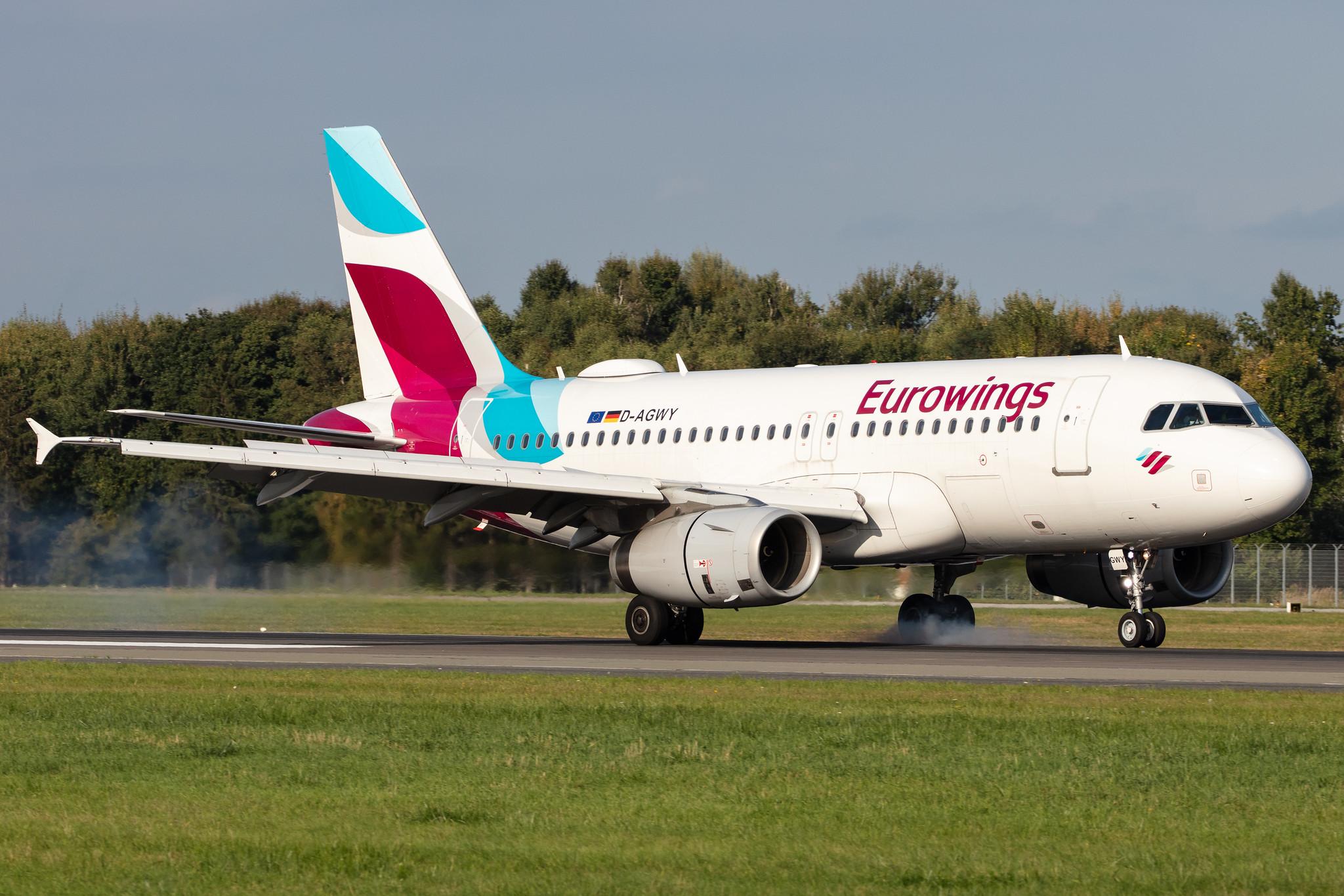 Hamburg Airport: Eurowings (EW / EWG) |  Airbus A319-132 A319 | D-AGWY | MSN 5941