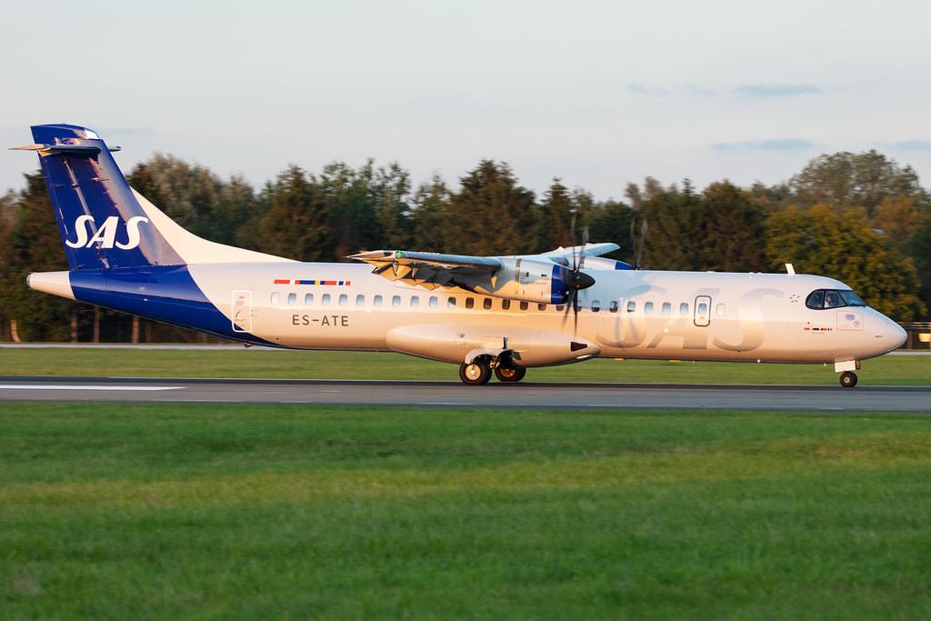 Hamburg Airport: SAS (SK / SAS) | Operator: Xfly |  ATR 72-600 AT76 | ES-ATE | MSN 1120
