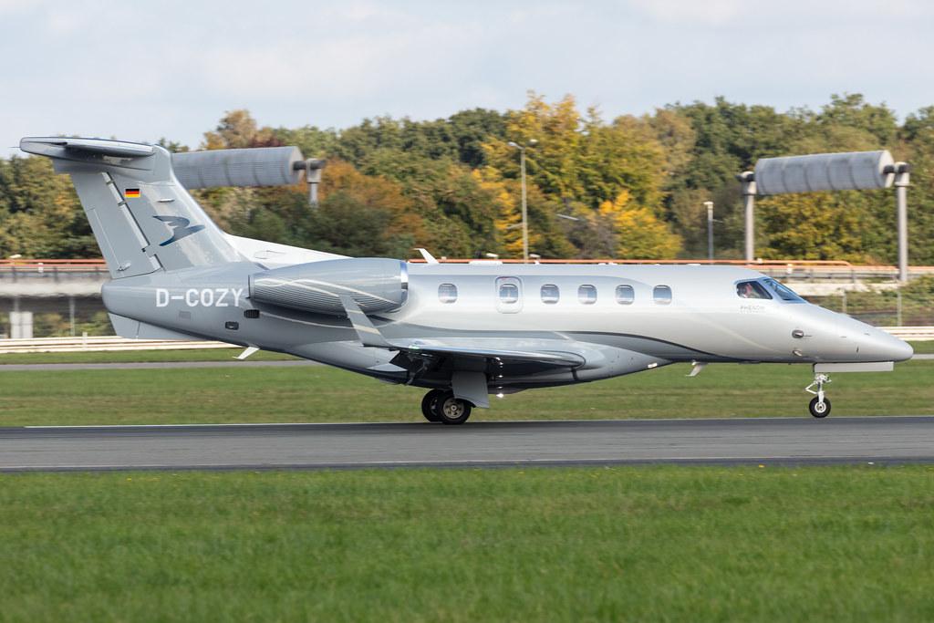 Hamburg Airport: Luxaviation Germany (/ LXG) |  Embraer Phenom 300 E55P | D-COZY | MSN 50500469