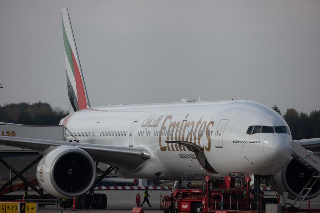 Hamburg Airport: Emirates (EK / UAE) |  Boeing 777-31H(ER) B77W | A6-EGG | MSN 41070
