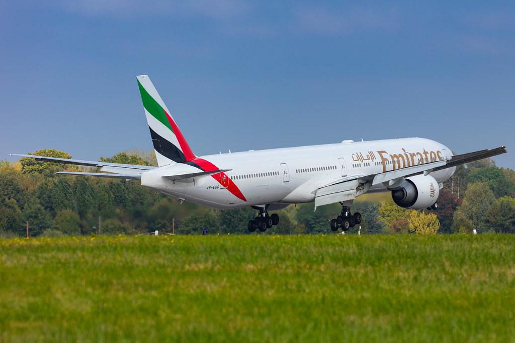 Hamburg Airport: Emirates (EK / UAE) |  Boeing 777-31H(ER) B77W | A6-EGG | MSN 41070