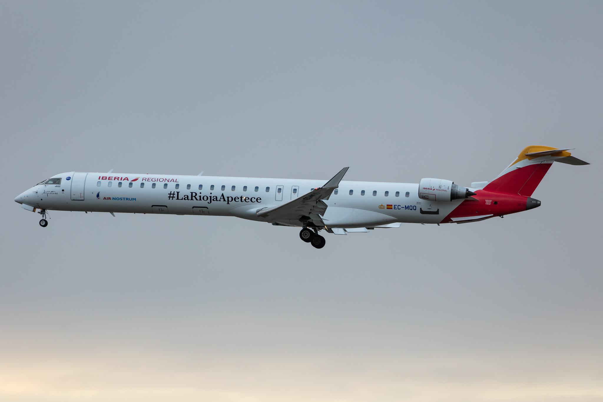 Frankfurt Airport: Iberia Regional (IB / IBE) | Operator: Air Nostrum |  Mitsubishi CRJ-1000 CRJX | EC-MQQ | MSN 19055