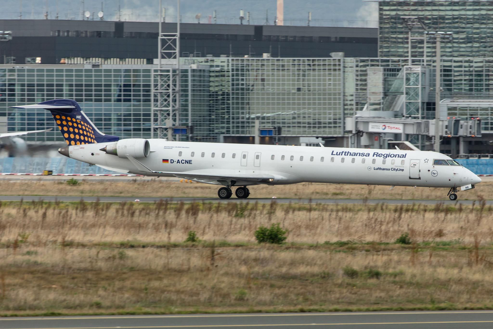 Frankfurt Airport: Lufthansa (LH / DLH) | Operator: Lufthansa CityLine |  Mitsubishi CRJ-900LR CRJ9 | D-ACNE | MSN 15241
