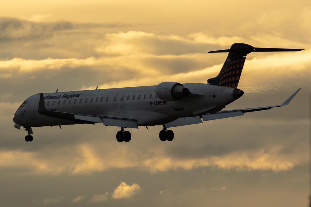 Frankfurt Airport: Lufthansa (LH / DLH) | Operator: Lufthansa CityLine |  Mitsubishi CRJ-900LR CRJ9 | D-ACNE | MSN 15241