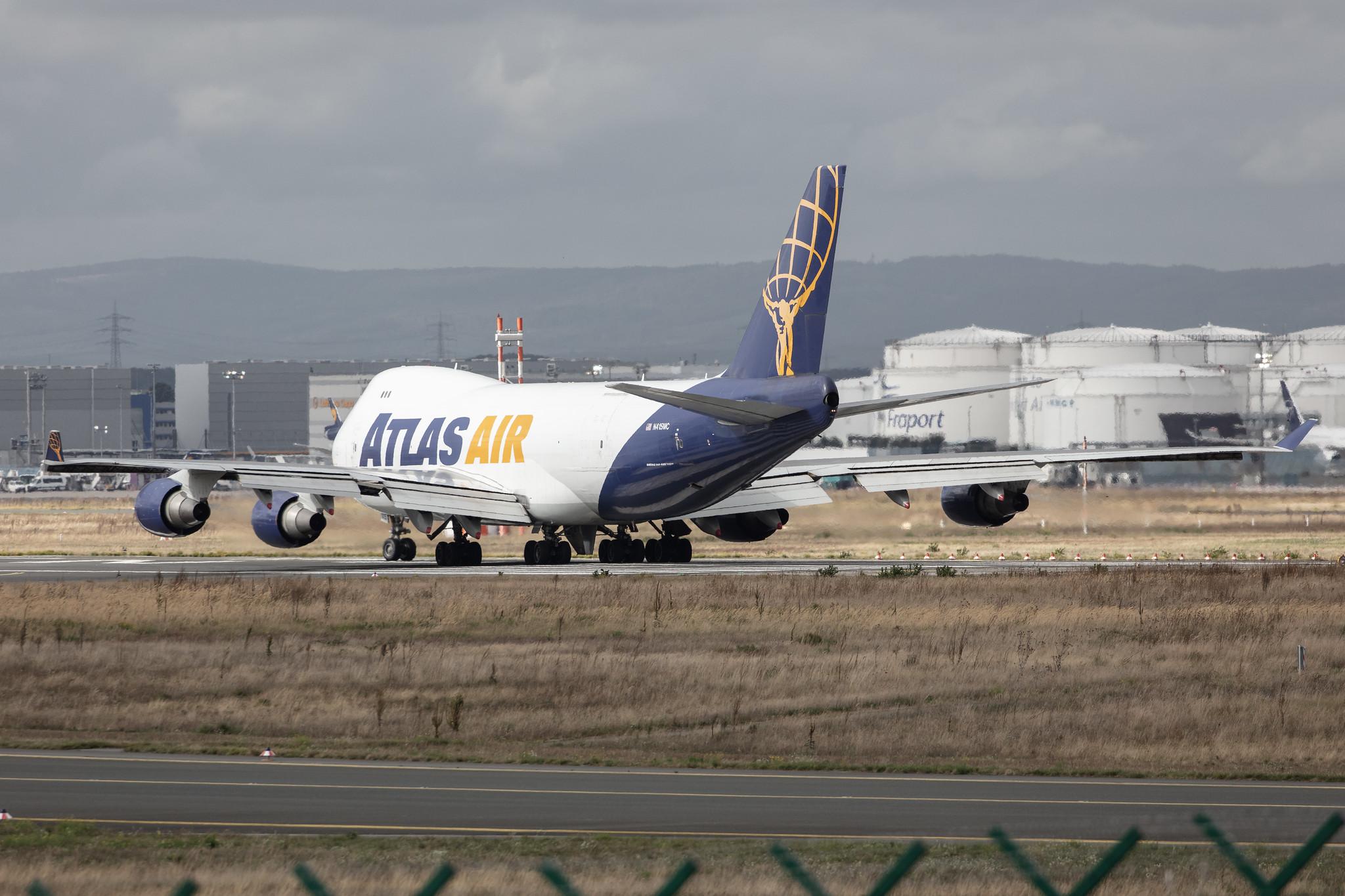 Frankfurt Airport: Atlas Air (5Y / GTI) |  Boeing 747-47U(F) B744 | N415MC | MSN 32837