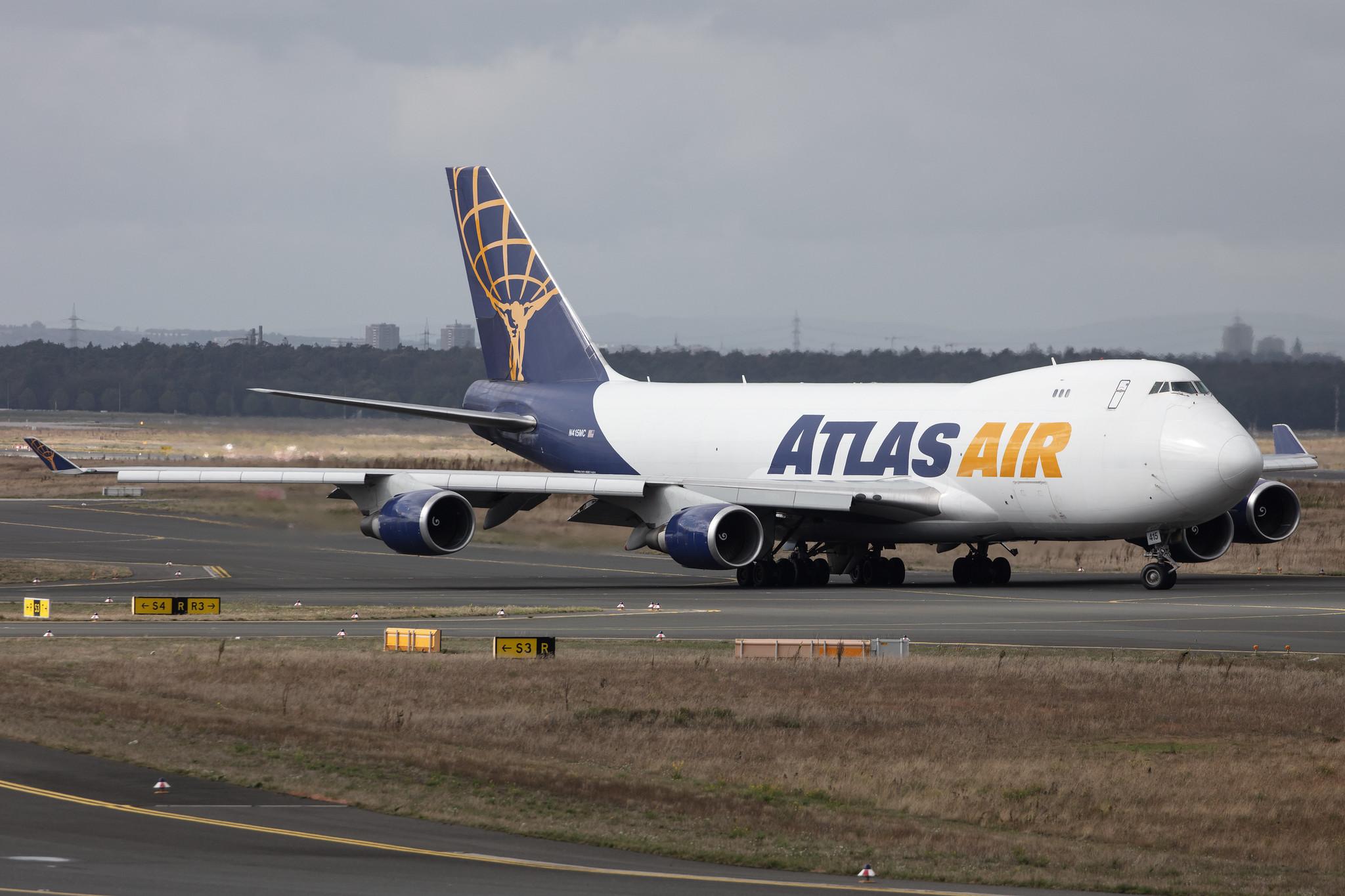 Frankfurt Airport: Atlas Air (5Y / GTI) |  Boeing 747-47U(F) B744 | N415MC | MSN 32837
