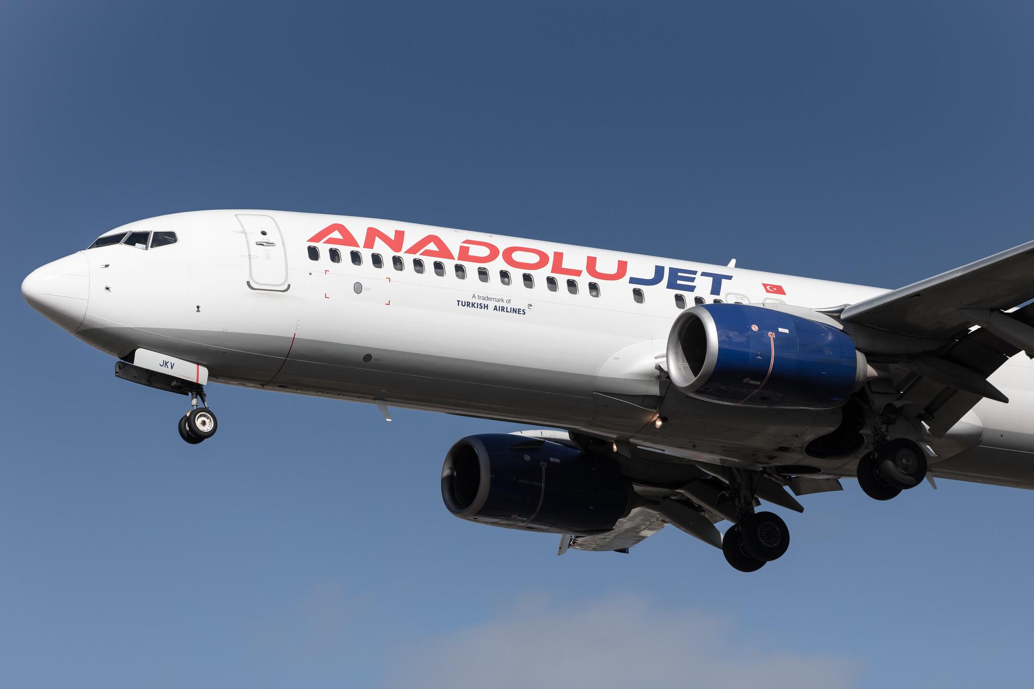 Frankfurt Airport: AnadoluJet (TK / THY) | Operator: SunExpress |  Boeing 737-8Q8 B738 | TC-JKV | MSN 41808