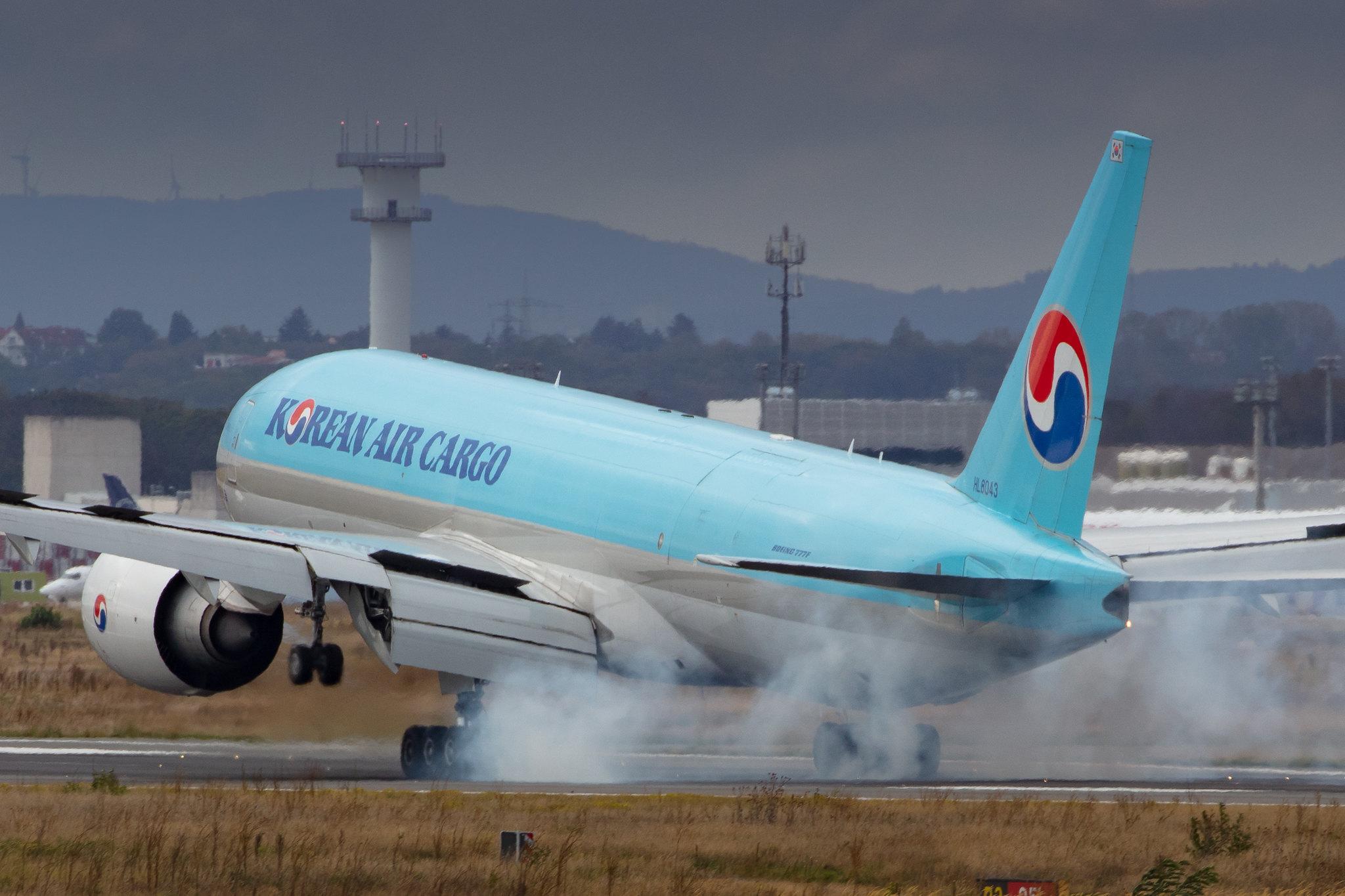 Frankfurt Airport: Korean Air Cargo (KE / KAL) | Operator: Korean Air |  Boeing 777-FB4 B77L | HL8043 | MSN 62693