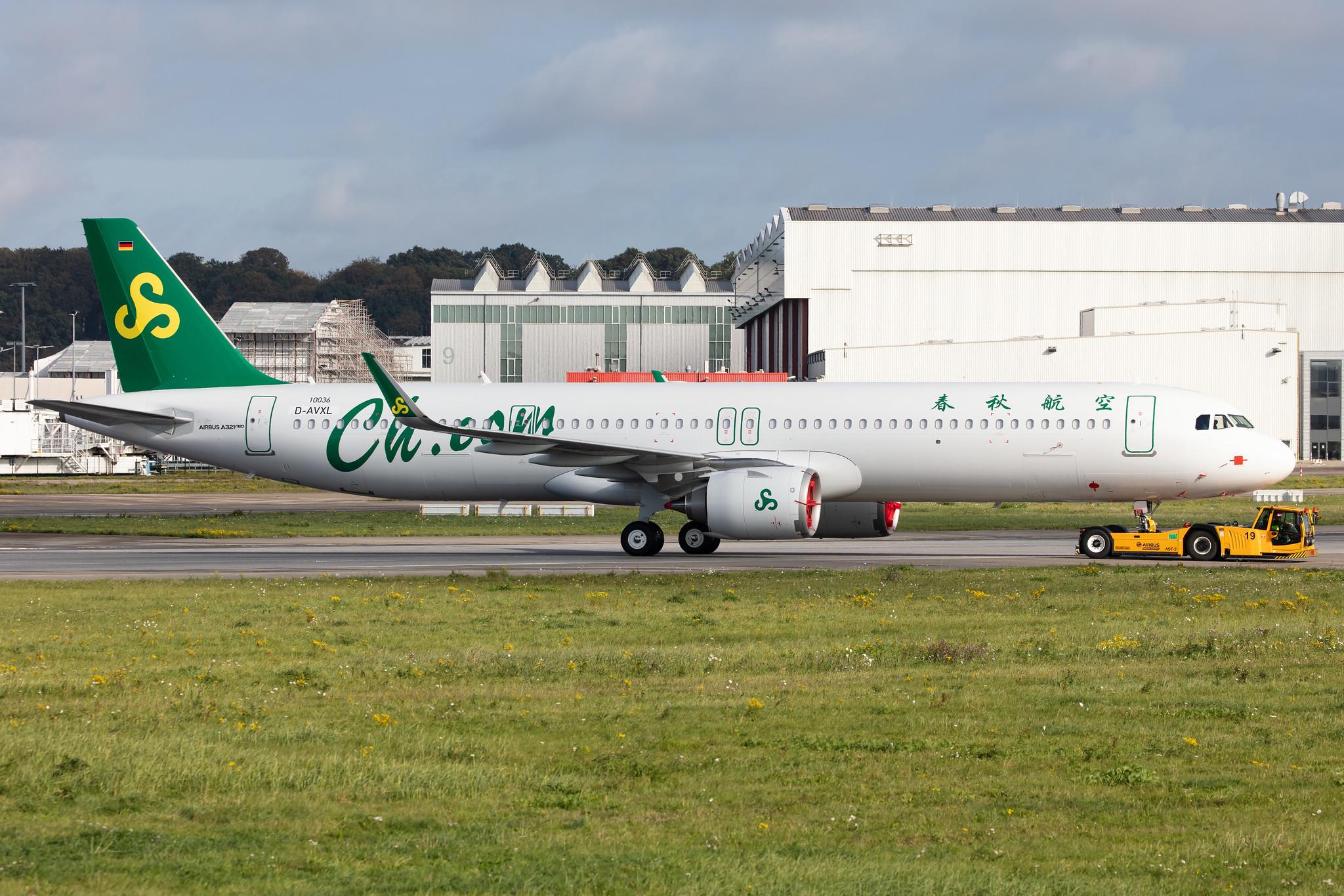 Hamburg Finkenwerder: Spring Airlines (9C / CQH) |  Airbus A321-253NX A21N | D-AVXL | MSN 10036
