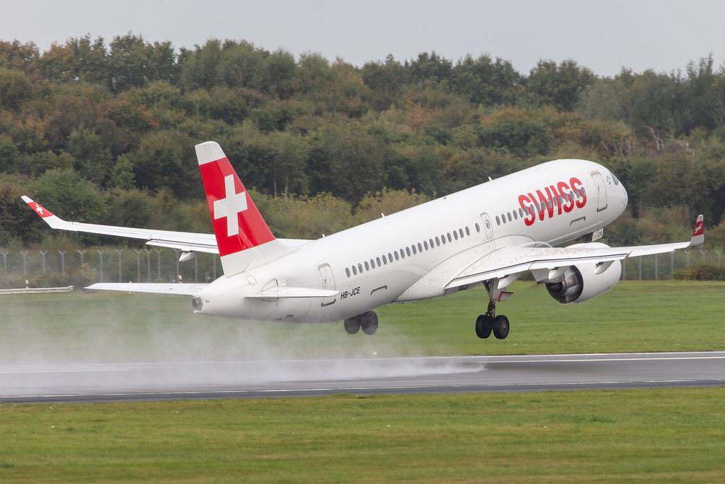 Hamburg Airport: Swiss (LX / SWR) |  Airbus A220-300 BCS3 | HB-JCE | MSN 55014