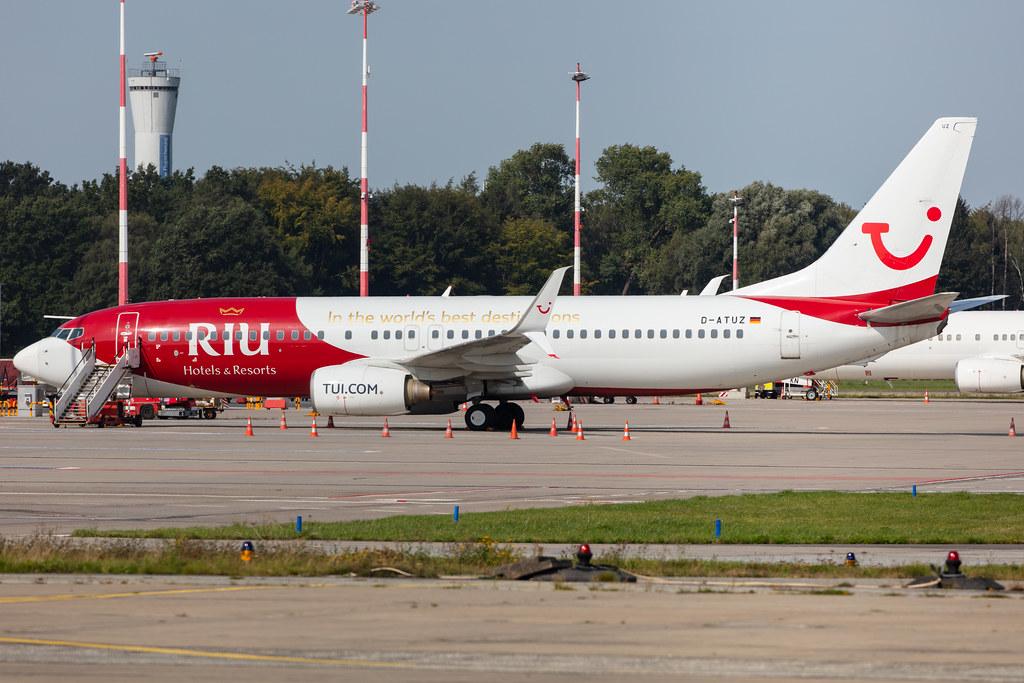 Hamburg Airport: TUI (X3 / TUI) |  Livery: RIU Hotels & Resorts Livery | Operator: TUI fly |  Boeing 737-8K5 B738 | D-ATUZ | MSN 34691