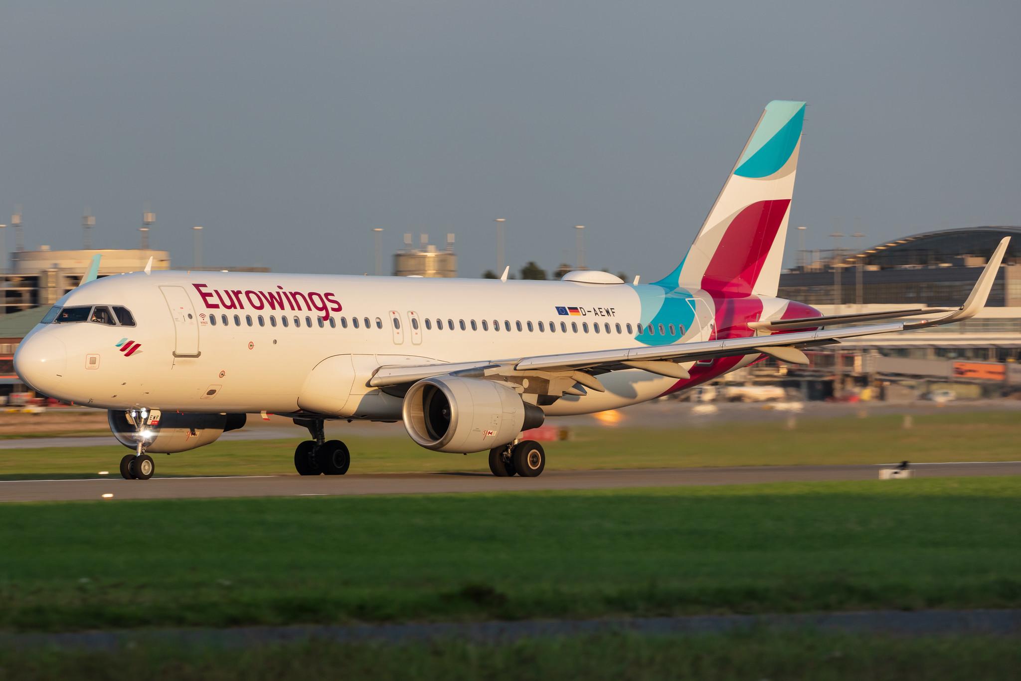 Hamburg Airport: Eurowings (EW / EWG) |  Airbus A320-214 A320 | D-AEWF | MSN 7087