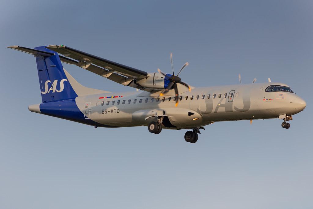 Hamburg Airport: SAS (SK / SAS) | Operator: Xfly |  ATR 72-600 AT76 | ES-ATD | MSN 1165