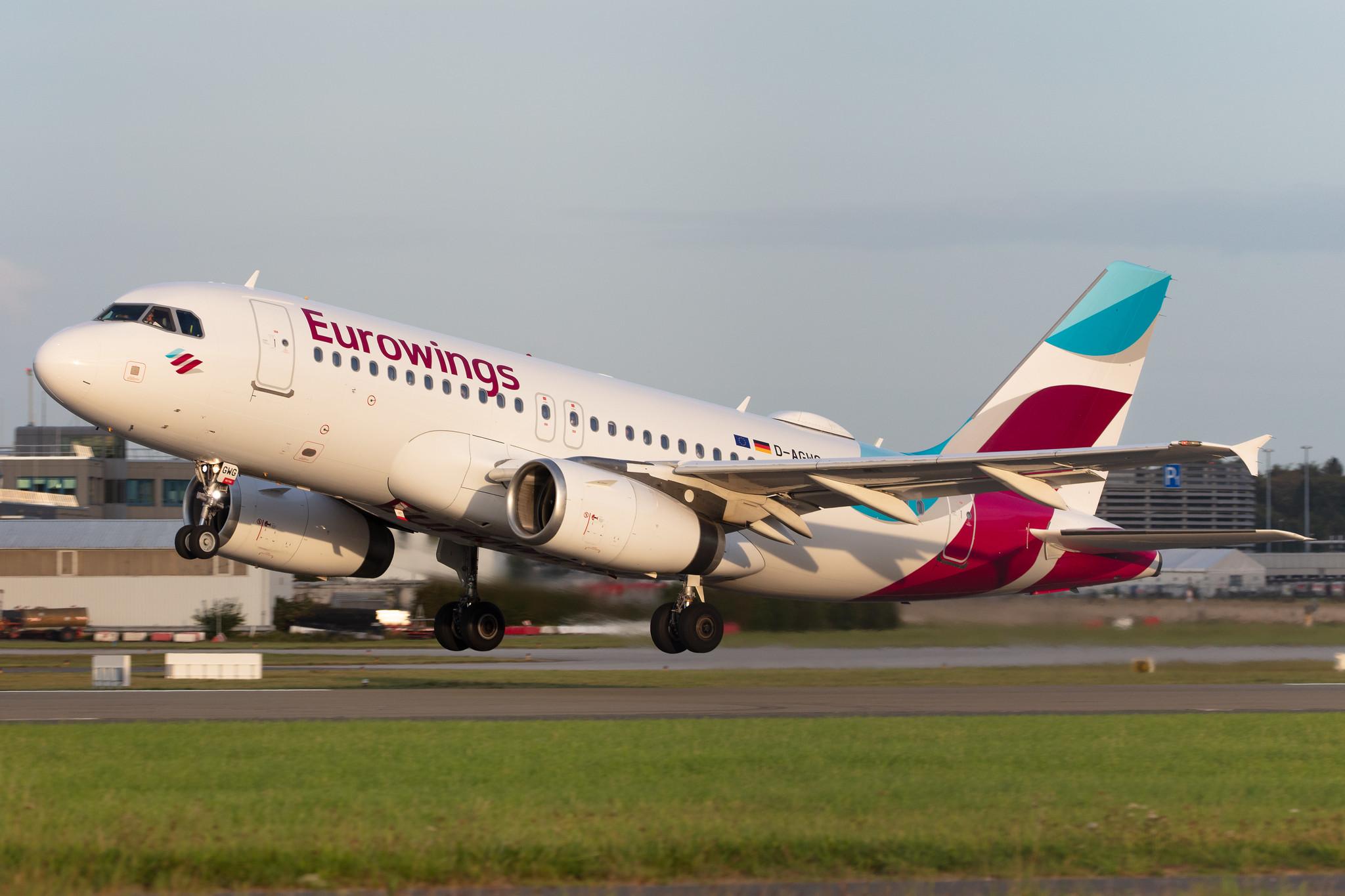 Hamburg Airport: Eurowings (EW / EWG) |  Airbus A319-132 A319 | D-AGWG | MSN 3193