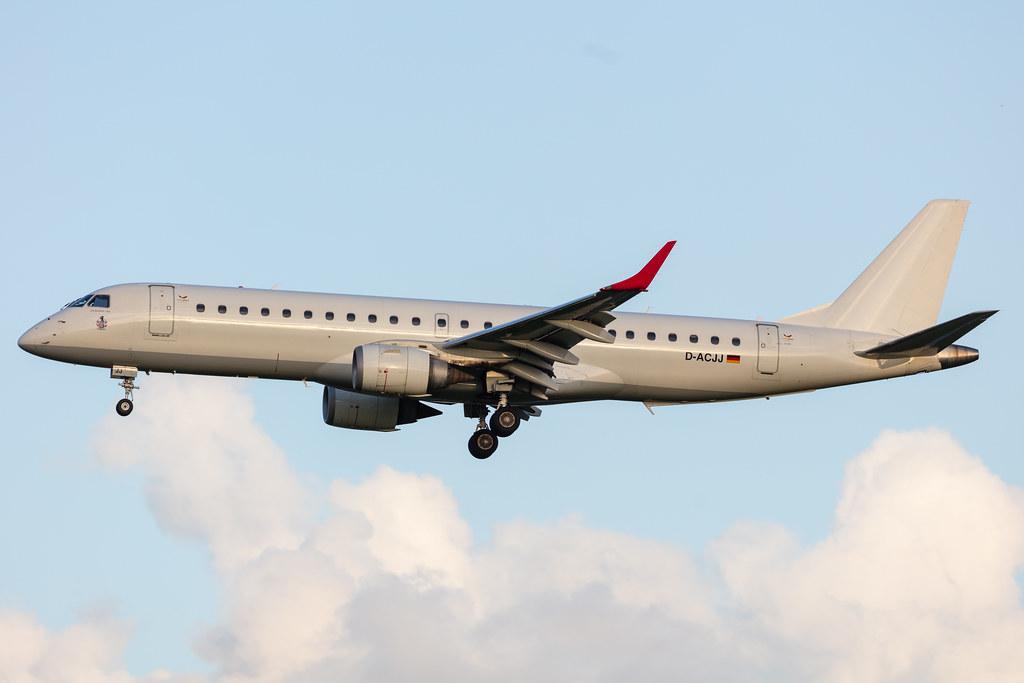 Amsterdam Airport Schiphol: German Airways (WH / WDL) |  Livery: WDL Aviation | Operator: WDL Aviation |  Embraer E190LR E190 | D-ACJJ | MSN 19000114