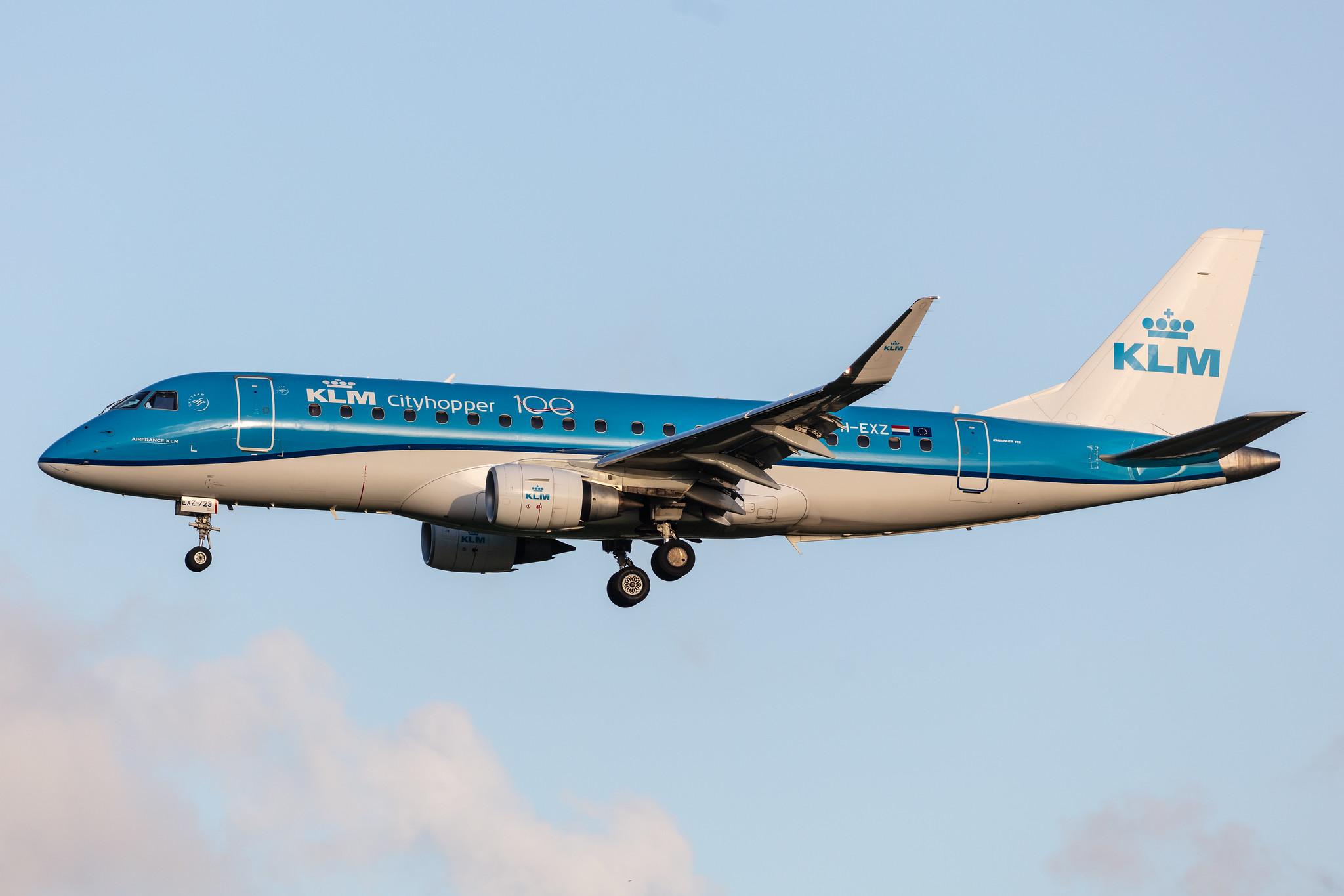 Amsterdam Airport Schiphol: KLM (KL / KLM) | Operator: KLM Cityhopper |  Embraer E175STD E75L | PH-EXZ | MSN 17000723
