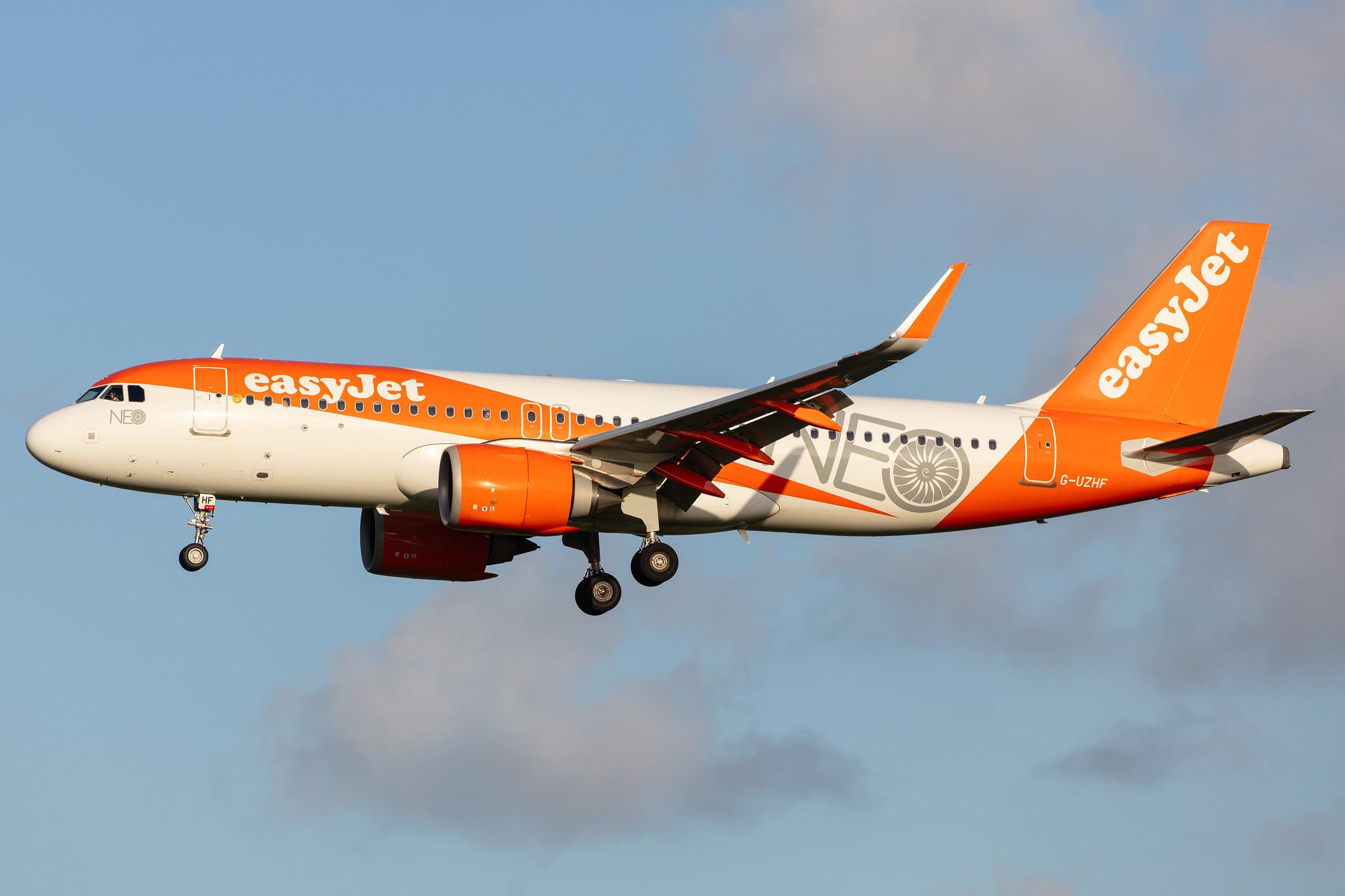 Amsterdam Airport Schiphol: easyJet (U2 / EZY) |  Livery: NEO Livery |  Airbus A320-251N A20N | G-UZHF | MSN 8193