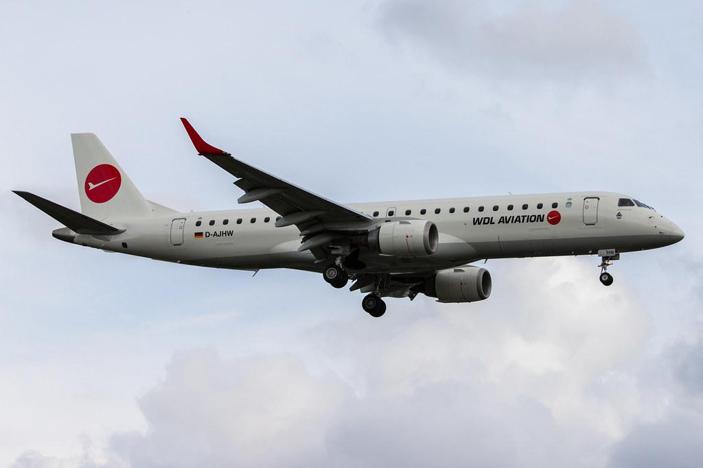 Hamburg Airport: WDL Aviation (WH / WDL) |  Embraer E190LR E190 | D-AJHW | MSN 19000061