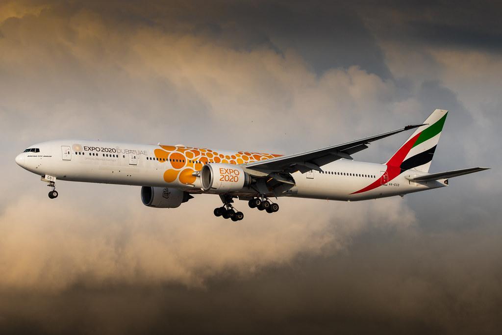 Hamburg Airport: Emirates (EK / UAE) |  Livery: Expo 2020 - Opportunity Livery |  Boeing 777-36N(ER) B77W | A6-ECD | MSN 32795