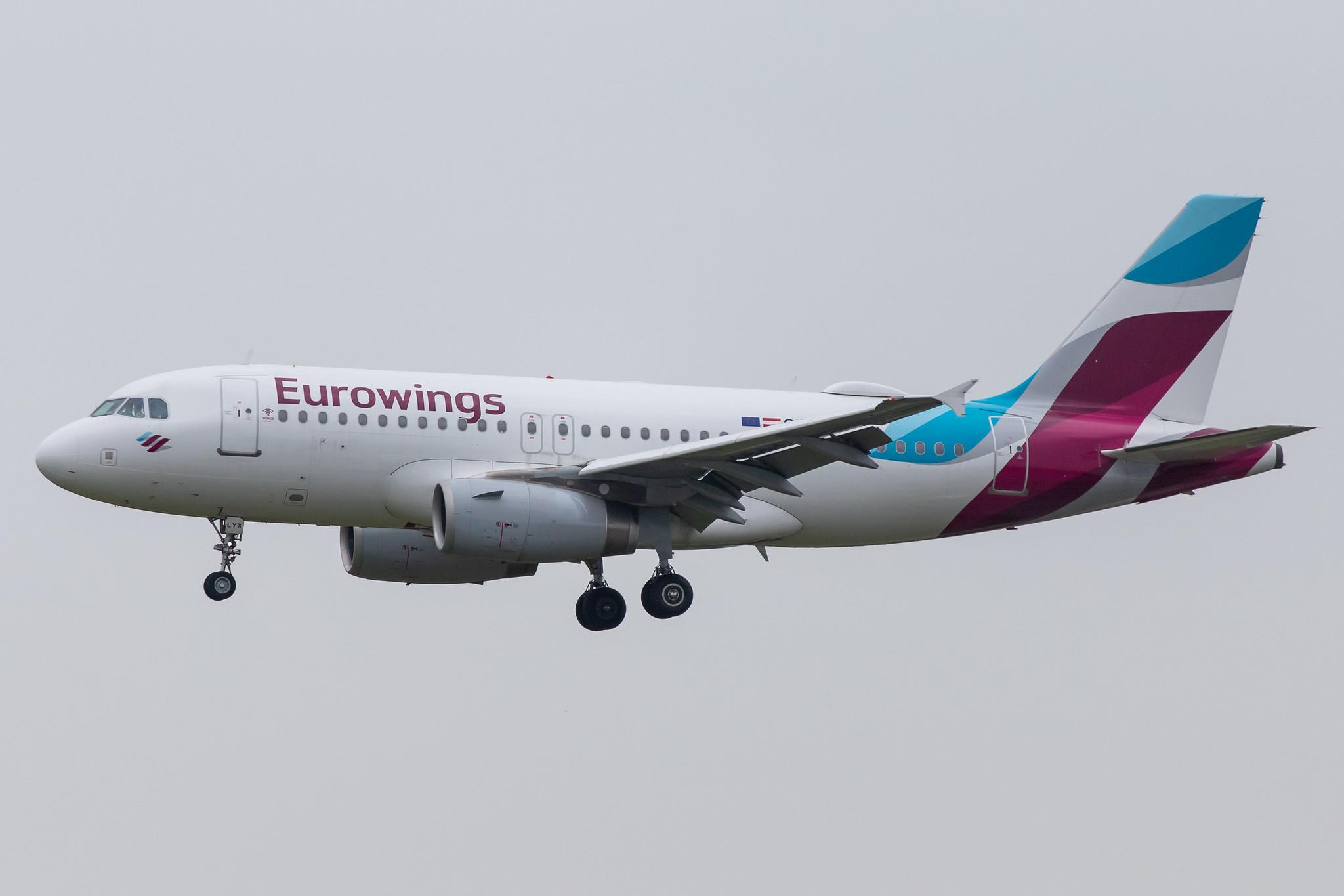 Hamburg Airport: Eurowings (EW / EWG) | Operator: Eurowings Europe |  Airbus A319-132 A319 | OE-LYX | MSN 4285