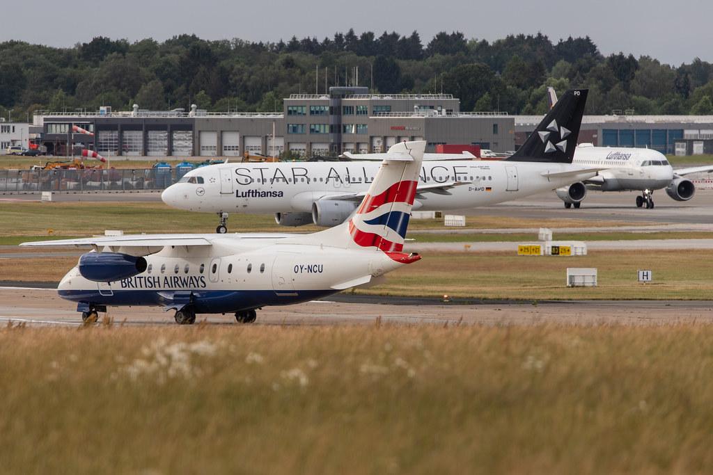 Hamburg Airport: British Airways (BA / BAW) | Operator: Sun-Air |  Dornier Do-328JET-300 J328 | OY-NCU | MSN 3122