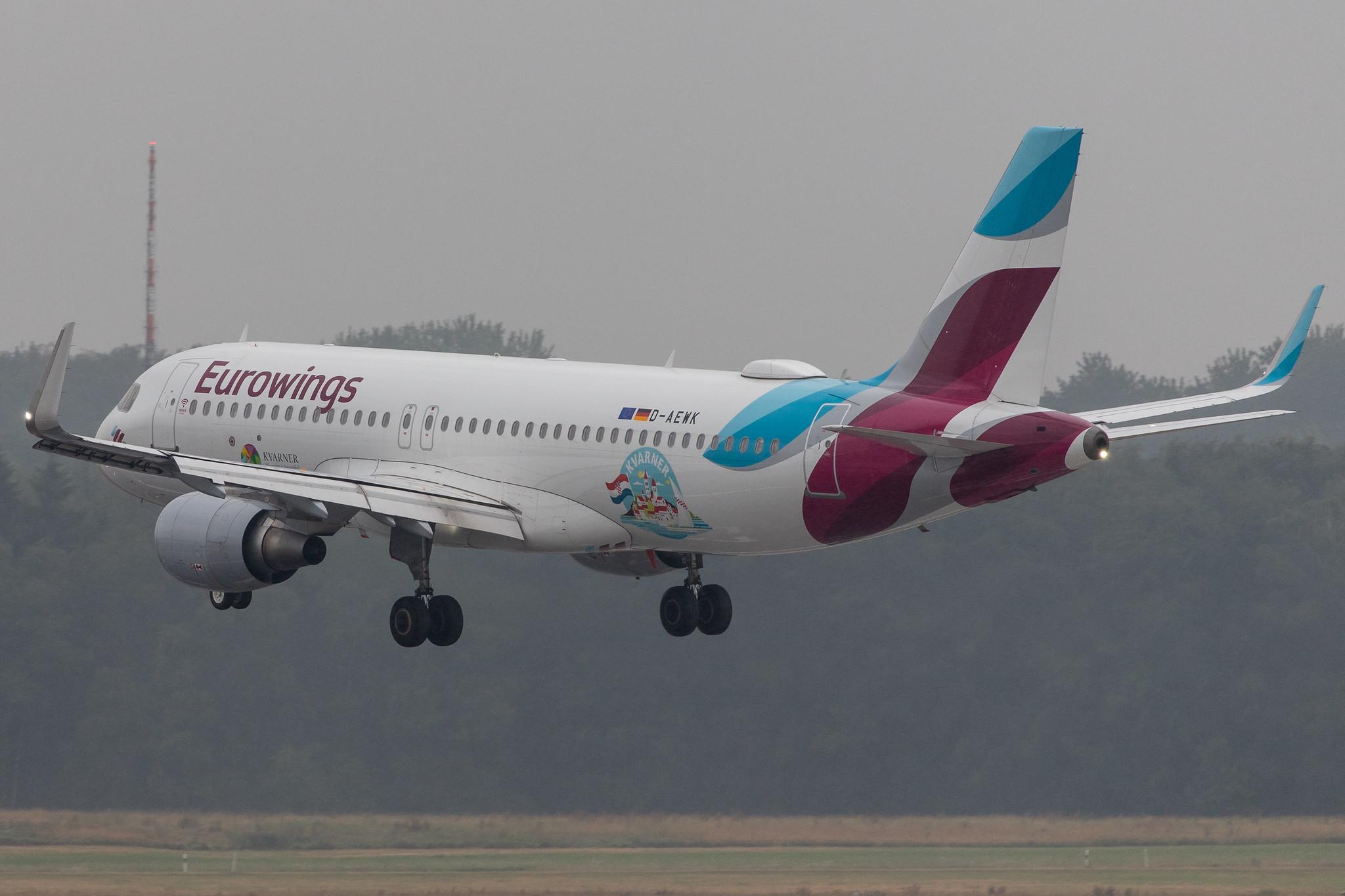Hamburg Airport: Eurowings (EW / EWG) |  Airbus A320-214 A320 | D-AEWK | MSN 7261