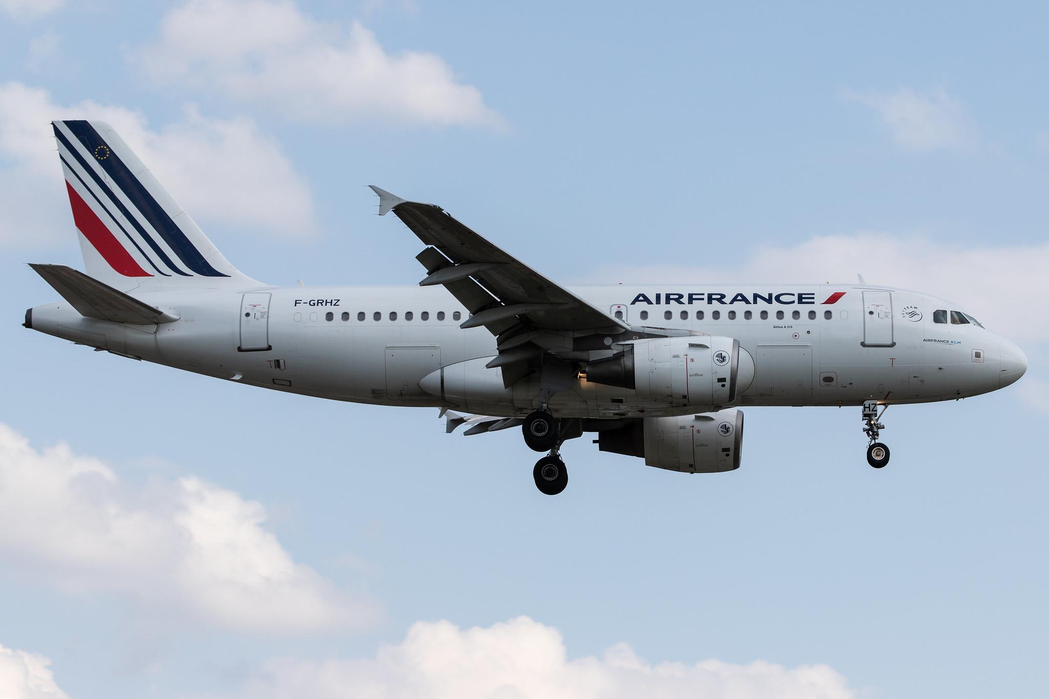 Hamburg Airport: Air France (AF / AFR) |  Airbus A319-111 A319 | F-GRHZ | MSN 1622