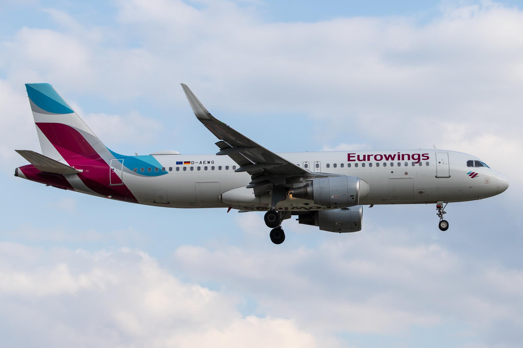 Hamburg Airport: Eurowings (EW / EWG) |  Livery: Visit Sweden/Göteborg Livery |  Airbus A320-214 A320 | D-AEWG | MSN 7121