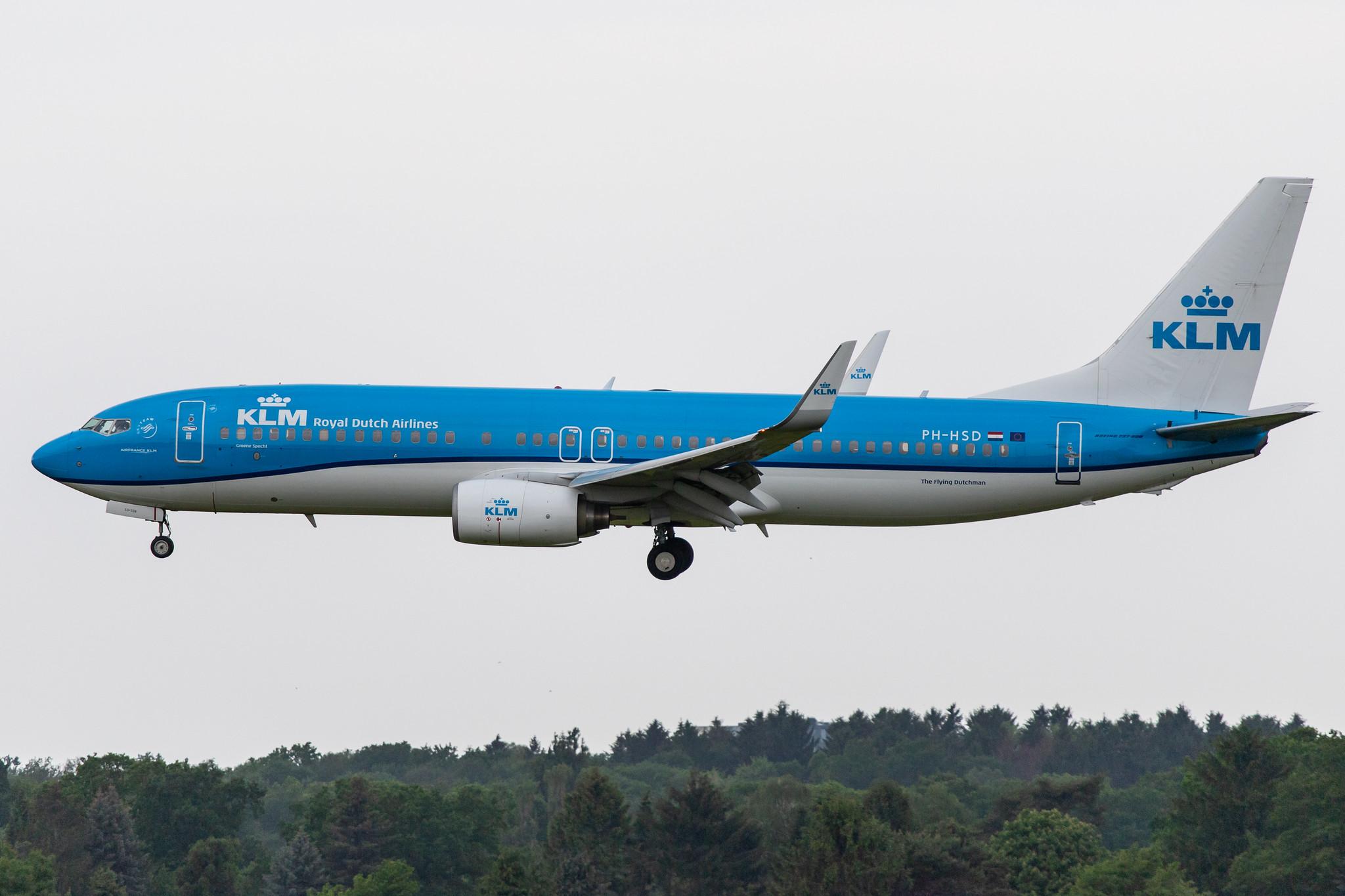Hamburg Airport: KLM (KL / KLM) |  Boeing 737-8K2 B738 | PH-HSD | MSN 39260