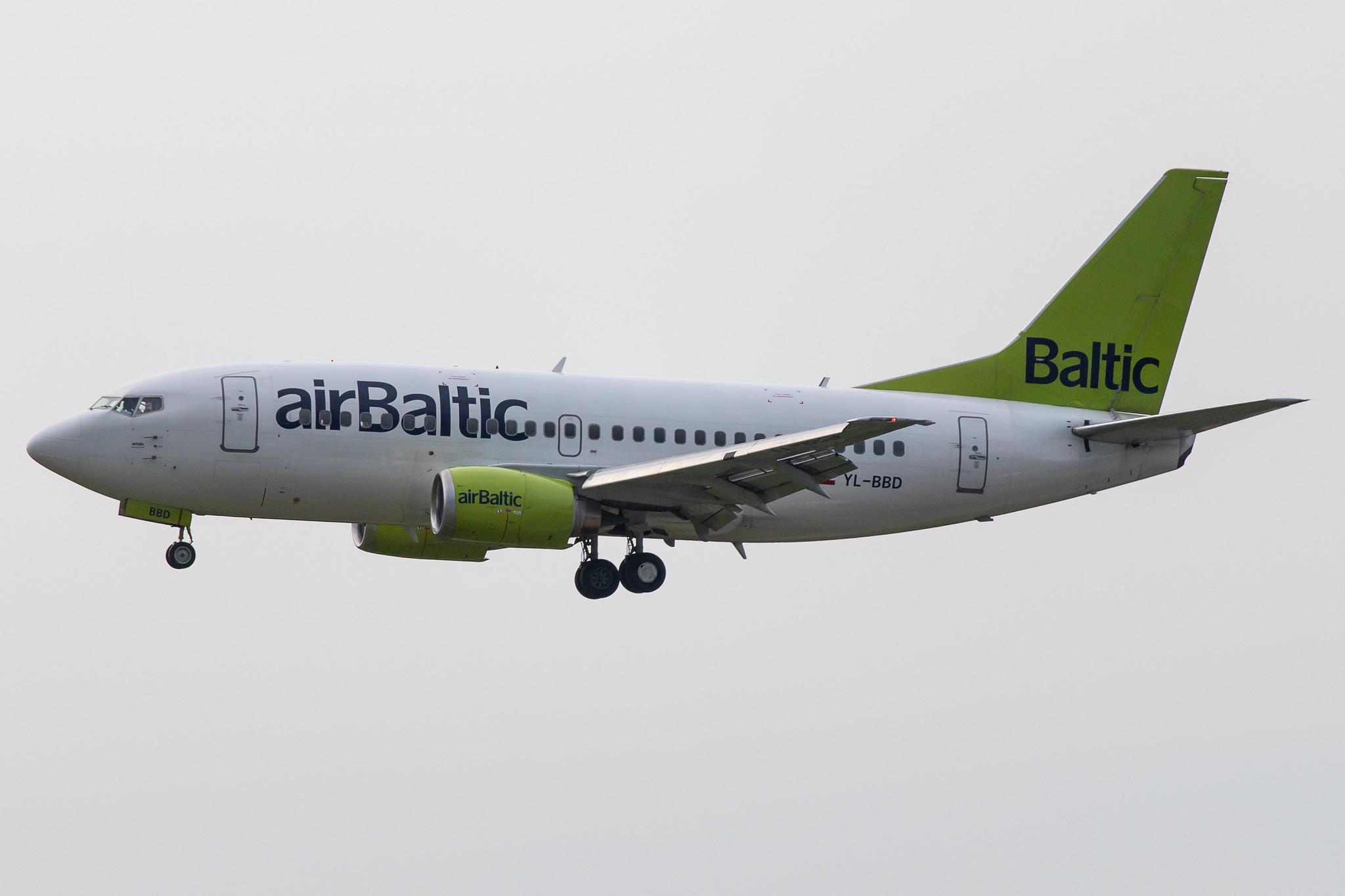Hamburg Airport: Air Baltic (BT / BTI) |  Boeing 737-53S B735 | YL-BBD | MSN 29075
