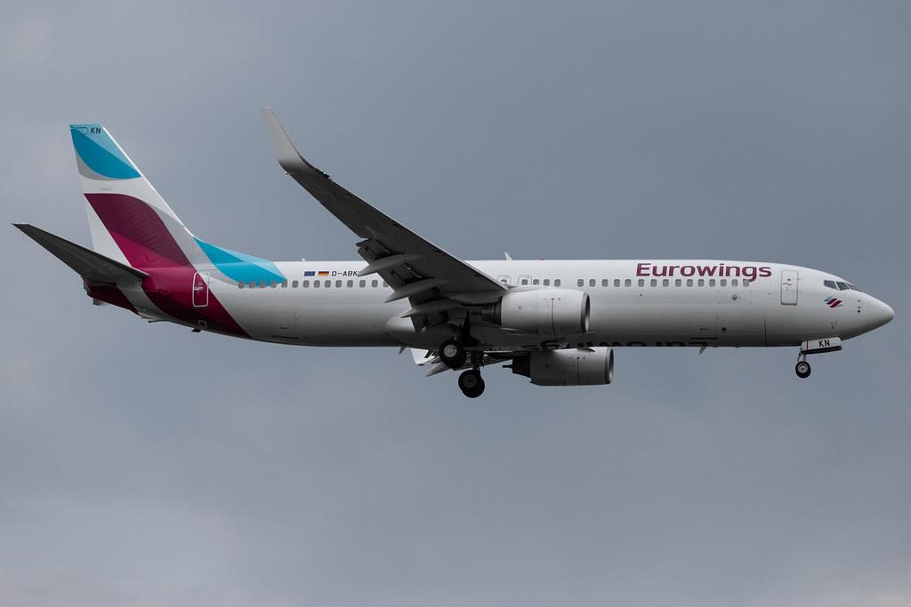 Hamburg Airport: Eurowings (EW / EWG) | Operator: TUI fly |  Boeing 737-86J B738 | D-ABKN | MSN 37756