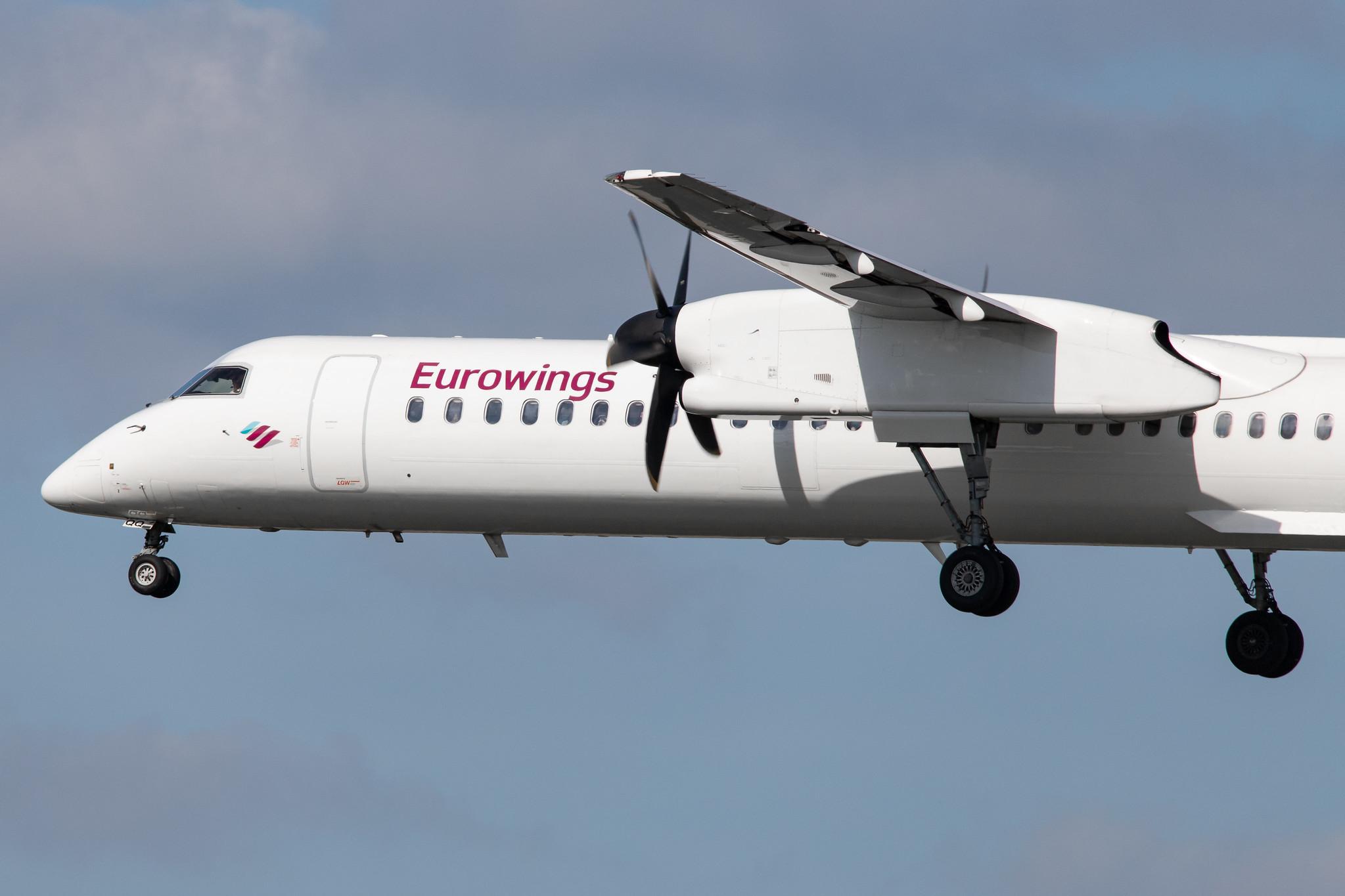 Hamburg Airport: Eurowings (EW / EWG) | Operator: Luftfahrtgesellschaft Walter |  De Havilland Canada Dash 8-400 DH8D | D-ABQQ | MSN 4198