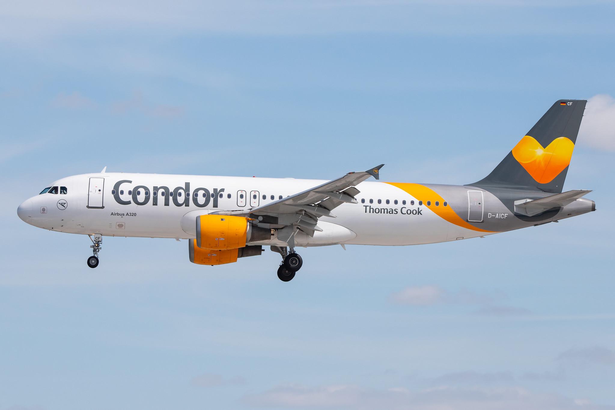 Hamburg Airport: Condor (DE / CFG) |  Airbus A320-212 A320 | D-AICF | MSN 0905
