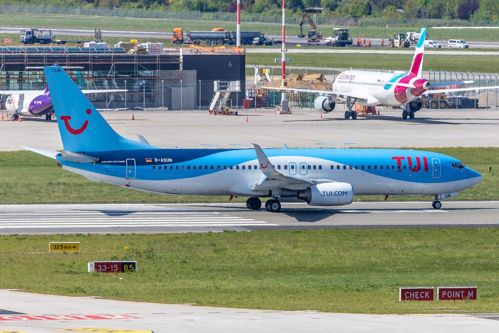 Hamburg Airport: TUI (X3 / TUI) | Operator: TUI fly |  Boeing 737-8BK B738 | D-ASUN | MSN 33023