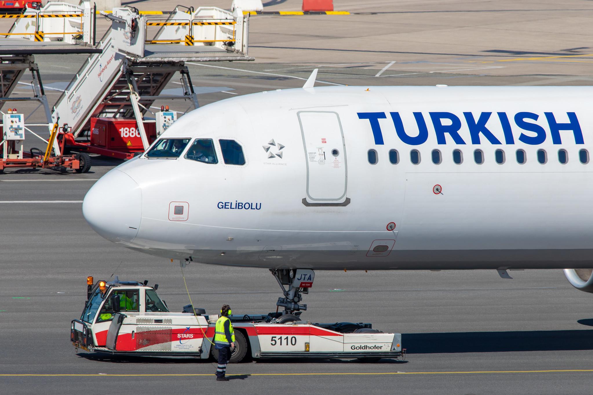 Hamburg Airport: Turkish Airlines (TK / THY) |  Airbus A321-231 A321 | TC-JTA | MSN 6781