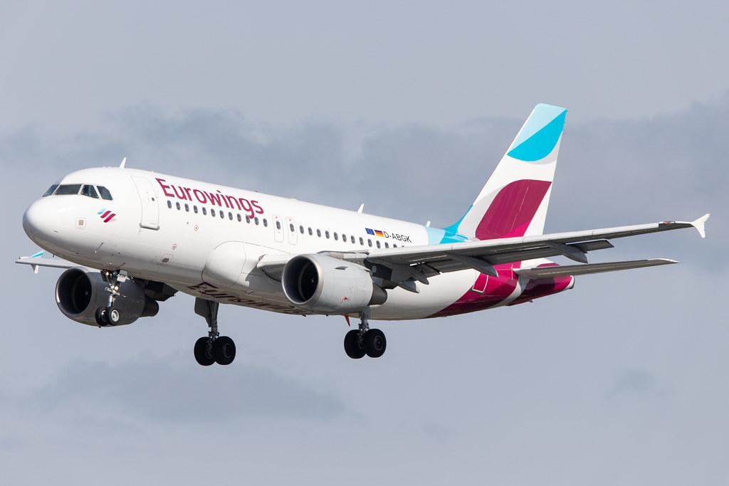 Hamburg Airport: Eurowings (EW / EWG) |  Airbus A319-112 A319 | D-ABGK | MSN 3447