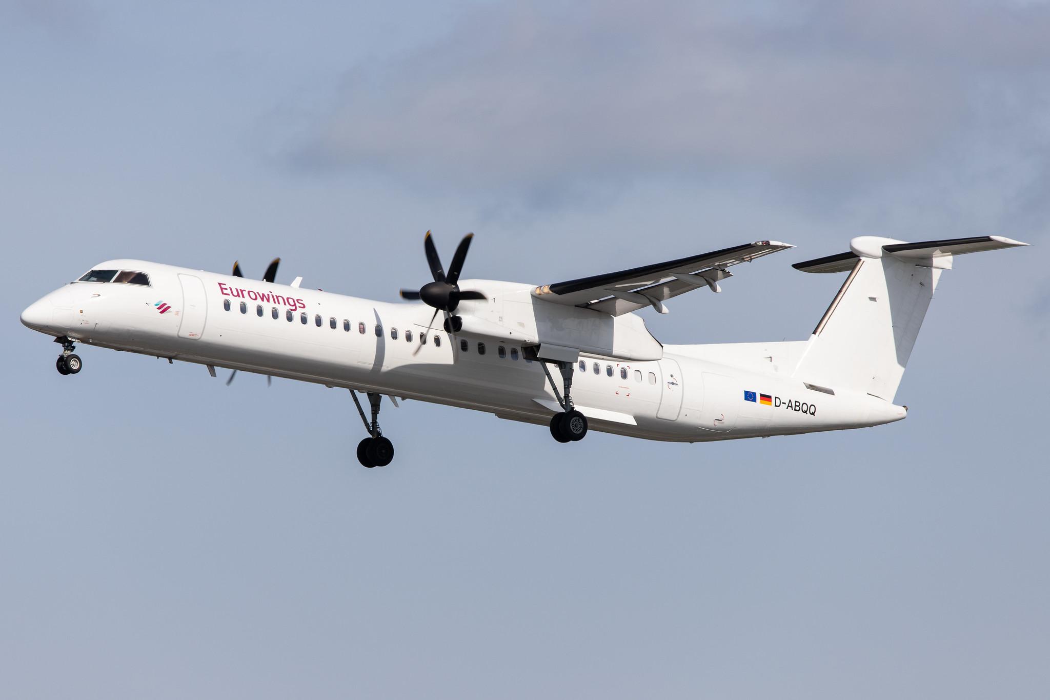 Hamburg Airport: Eurowings (EW / EWG) | Operator: Luftfahrtgesellschaft Walter |  De Havilland Canada Dash 8-400 DH8D | D-ABQQ | MSN 4198