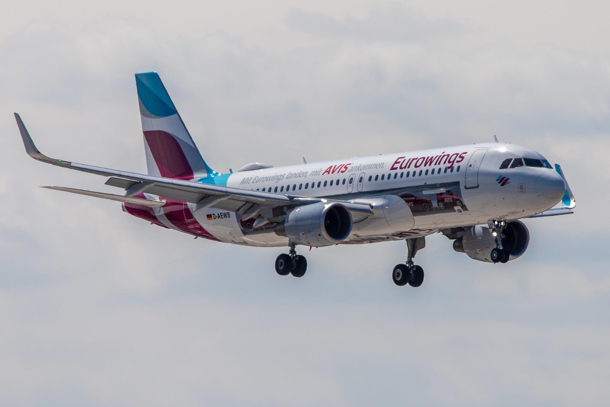 Hamburg Airport: Eurowings (EW / EWG) |  Livery: AVIS Livery |  Airbus A320-214 A320 | D-AEWS | MSN 7439