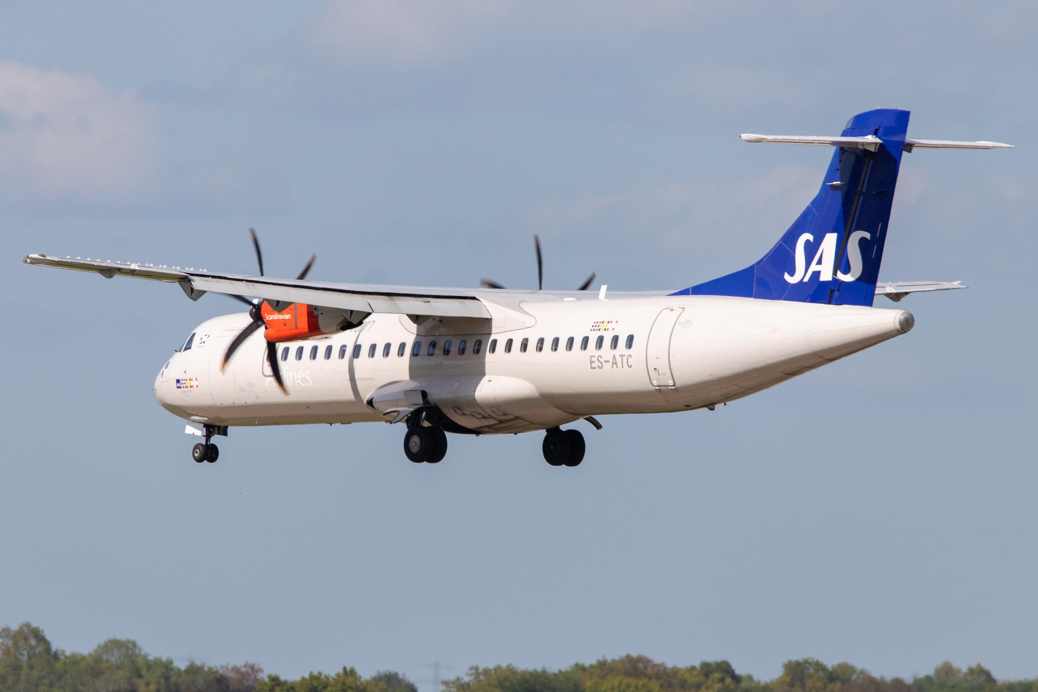 Hamburg Airport: SAS (SK / SAS) | Operator: Xfly |  ATR 72-600 AT76 | ES-ATC | MSN 1164