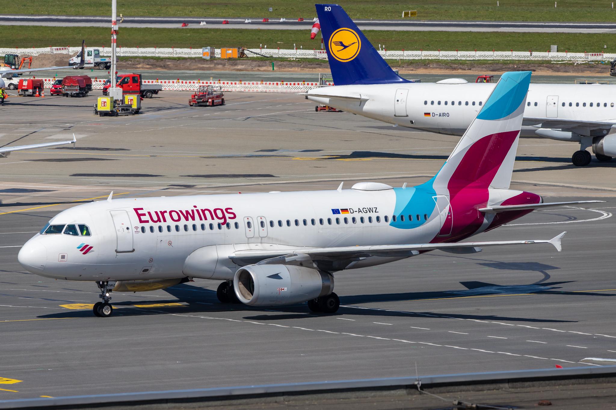 Hamburg Airport: Eurowings (EW / EWG) |  Airbus A319-132 A319 | D-AGWZ | MSN 5978