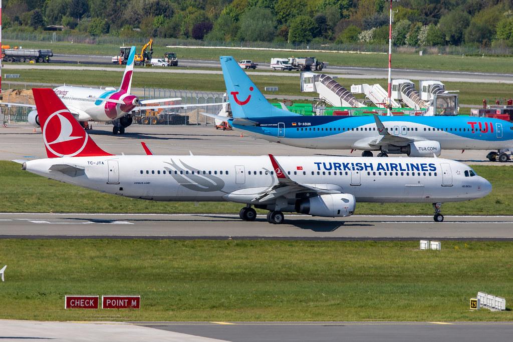 Hamburg Airport: Turkish Airlines (TK / THY) |  Airbus A321-231 A321 | TC-JTA | MSN 6781
