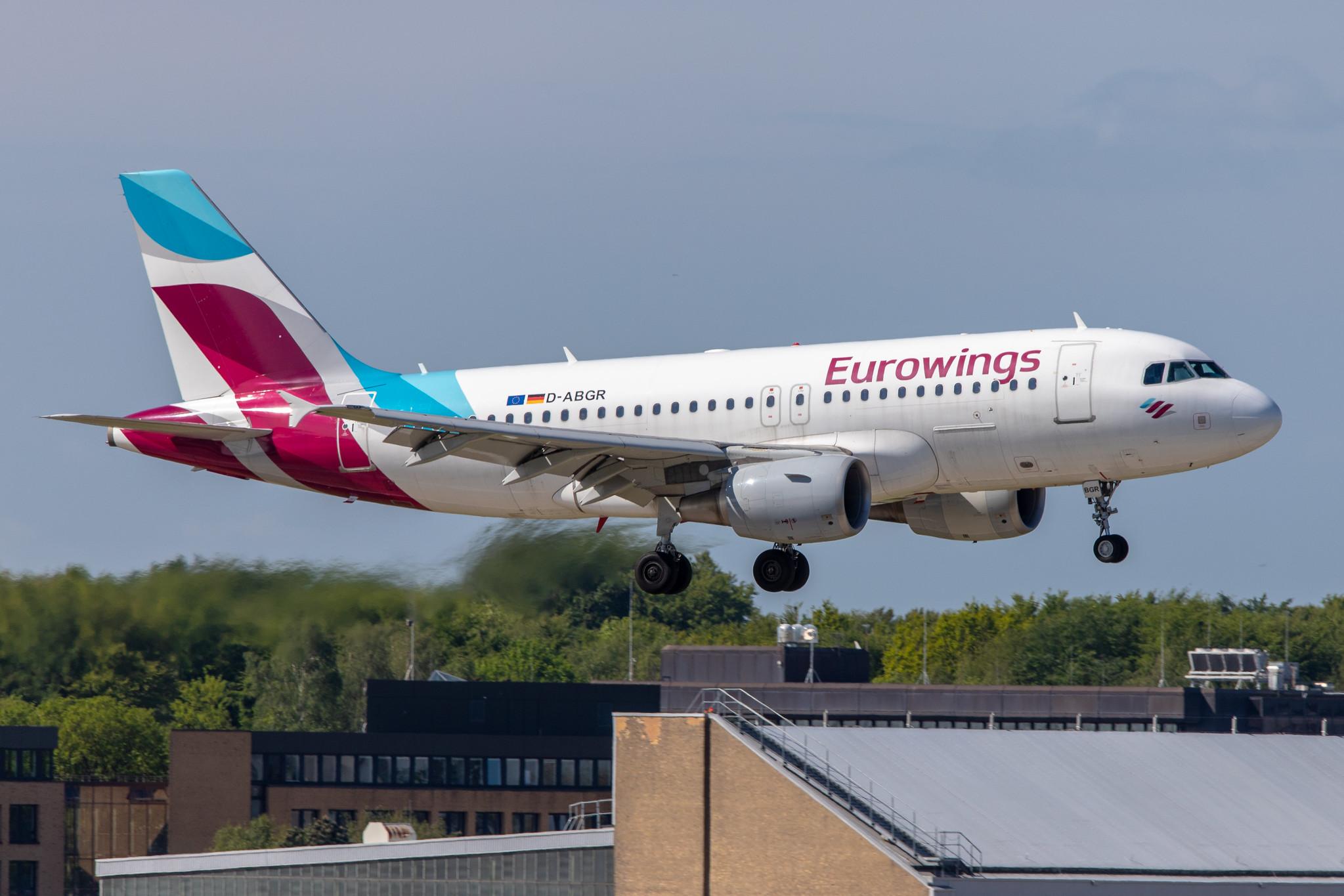 Hamburg Airport: Eurowings (EW / EWG) |  Airbus A319-112 A319 | D-ABGR | MSN 3704