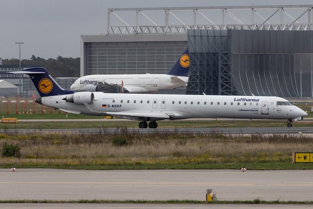 Frankfurt Airport: Lufthansa (LH / DLH) | Operator: Lufthansa CityLine |  Bombardier CRJ-900LR CRJ9 | D-ACKF | MSN 15083