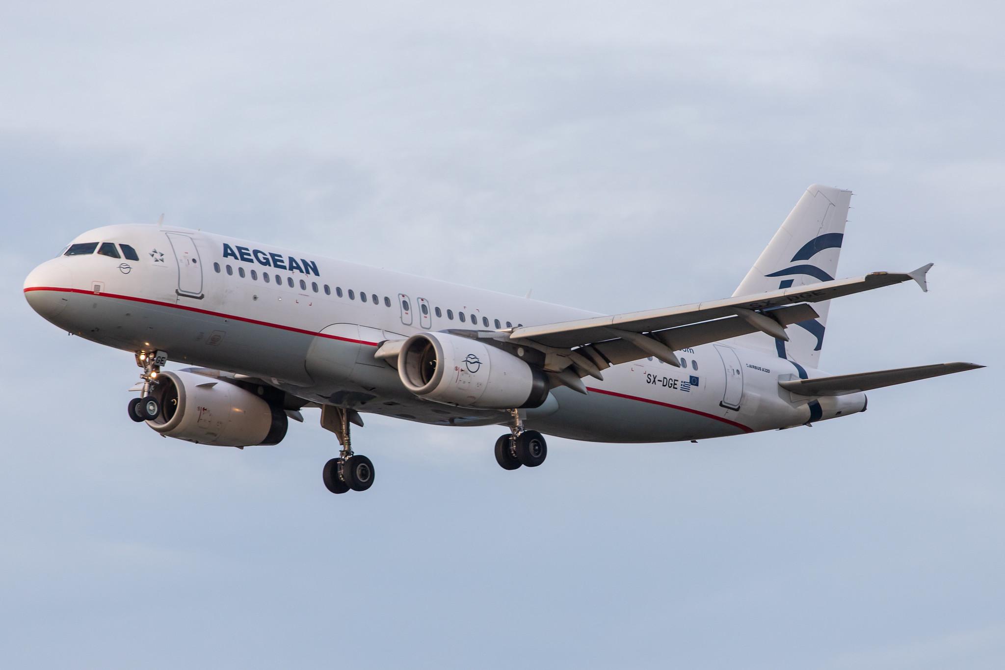 Frankfurt Airport: Aegean Airlines (A3 / AEE) |  Airbus A320-232 A320 | SX-DGE | MSN 3990