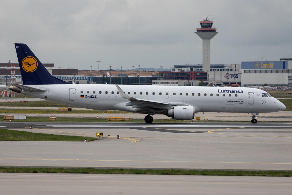 Frankfurt Airport: Lufthansa (LH / DLH) | Operator: Lufthansa CityLine |  Embraer E190LR E190 | D-AECE | MSN 19000341