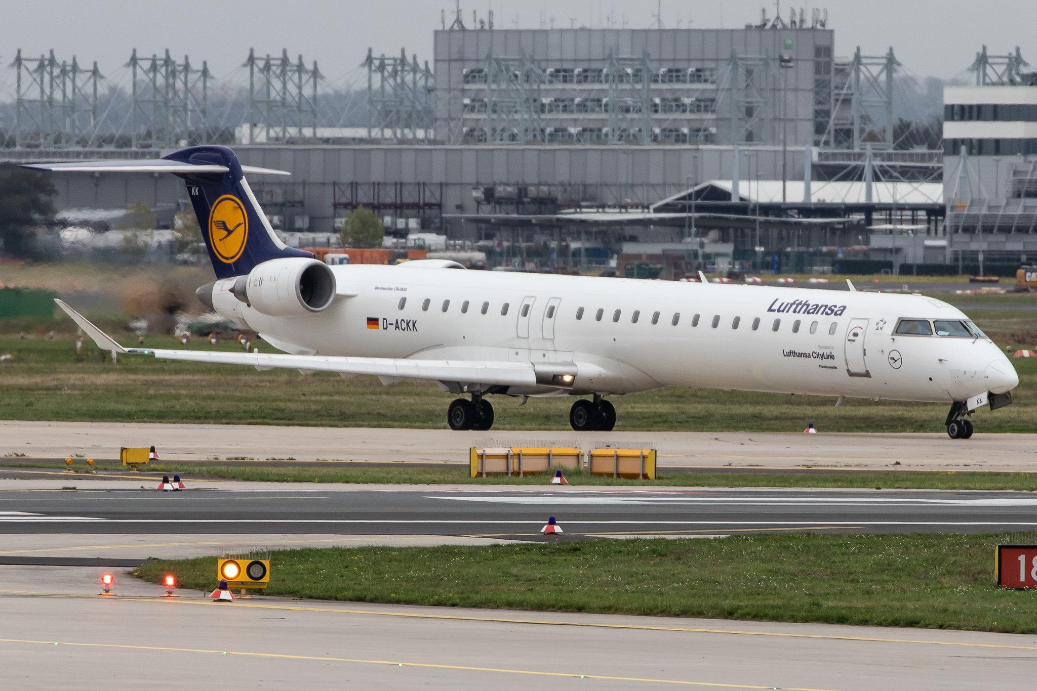 Frankfurt Airport: Lufthansa (LH / DLH) | Operator: Lufthansa CityLine |  Bombardier CRJ-900LR CRJ9 | D-ACKK | MSN 15094