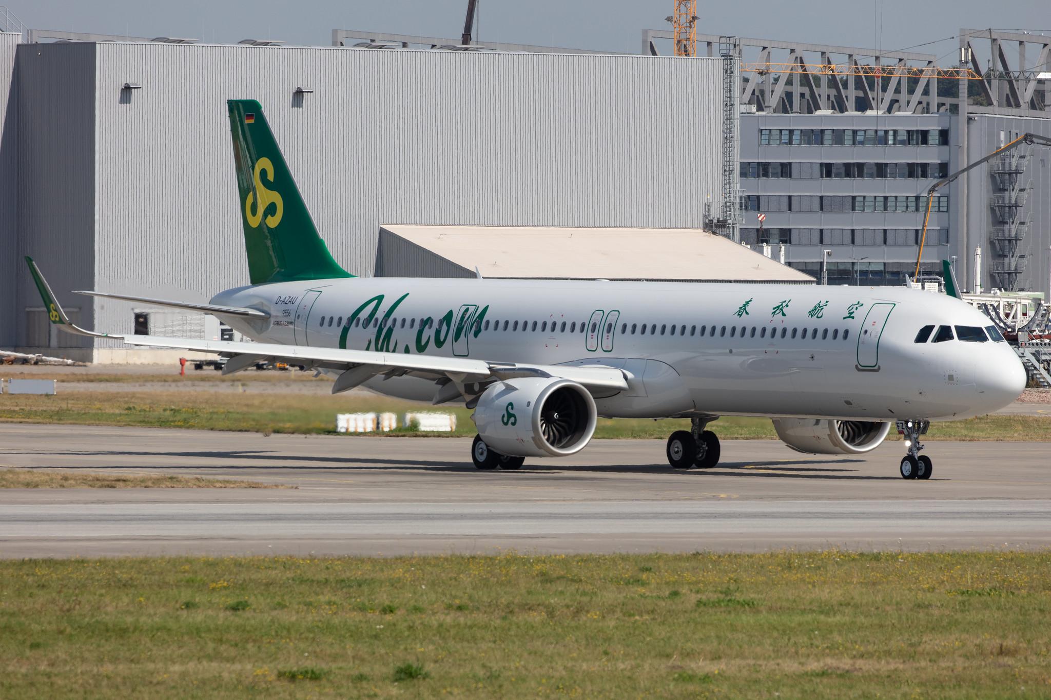 Hamburg Finkenwerder: Spring Airlines  (9C / CQH) |  Airbus A321-253NX A21N | D-AZAU (B-30FZ) | MSN 9556