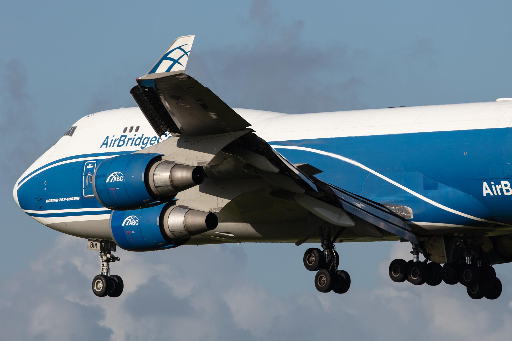 Amsterdam Airport Schiphol: AirBridgeCargo (RU / ABW) | Operator: AirBridgeCargo Airlines |  Boeing 747-4HAF(ER) B744 | VP-BIM | MSN 35237